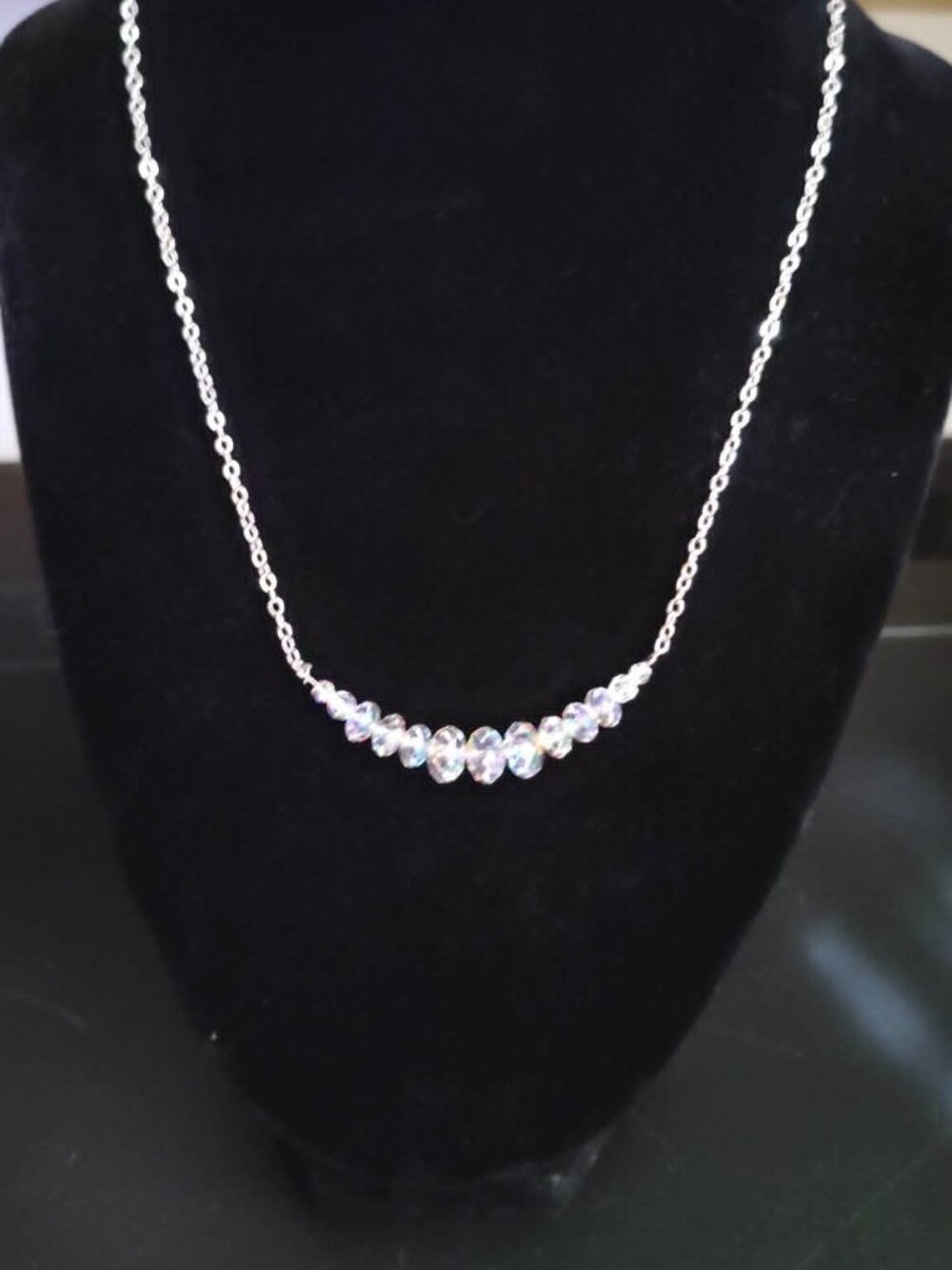 Kirk's Folly 16" faceted crystal necklace